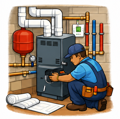 Heating system installation